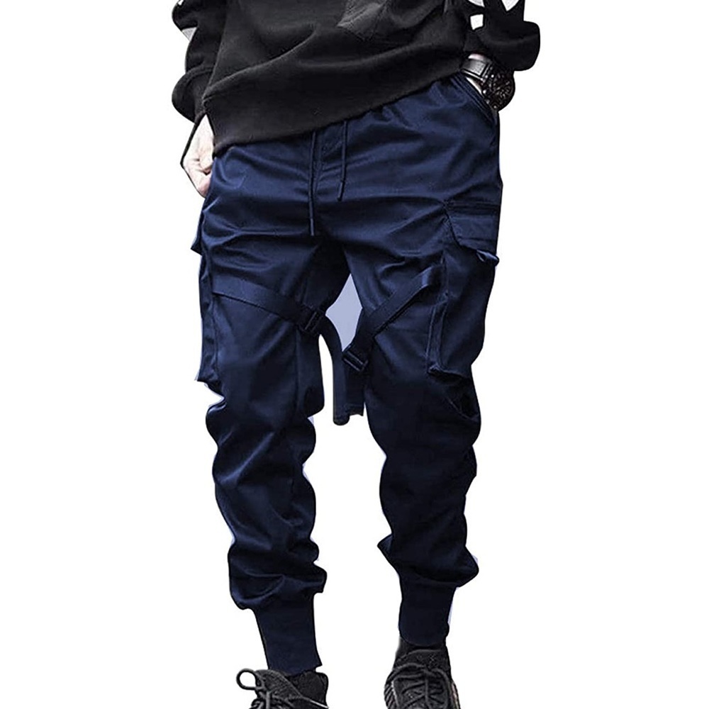 New Mens Cargo Multi Pocket Utility Drawstring Pants Multiple Sizes